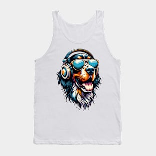 Gordon Setter Smiling DJ with Harmonious Beats Tank Top